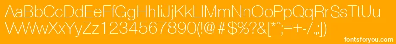 OlnovaLight Font – White Fonts on Orange Background