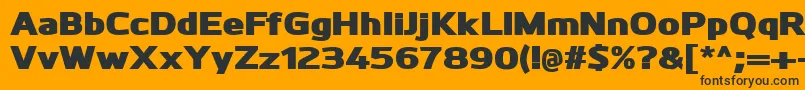 KuroBlack Font – Black Fonts on Orange Background