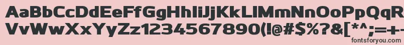 KuroBlack Font – Black Fonts on Pink Background