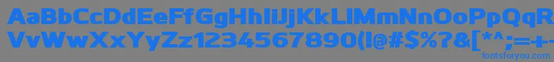 KuroBlack Font – Blue Fonts on Gray Background