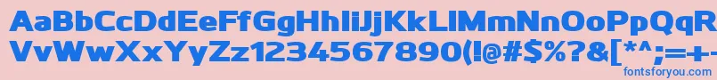 KuroBlack Font – Blue Fonts on Pink Background