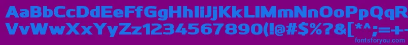 KuroBlack Font – Blue Fonts on Purple Background