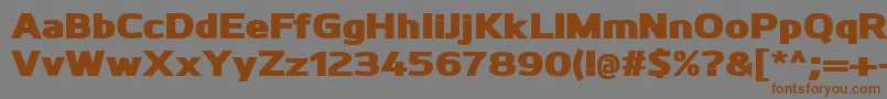 KuroBlack Font – Brown Fonts on Gray Background