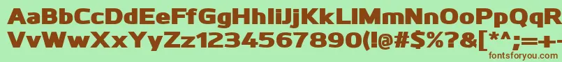 Шрифт KuroBlack – коричневые шрифты на зелёном фоне