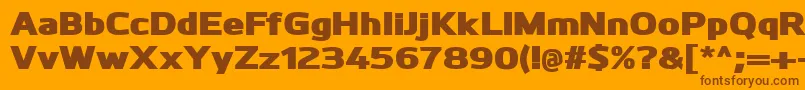 KuroBlack Font – Brown Fonts on Orange Background