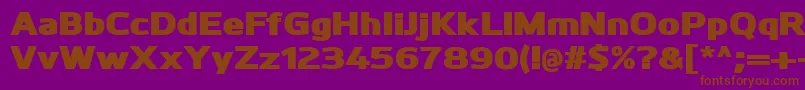 KuroBlack Font – Brown Fonts on Purple Background