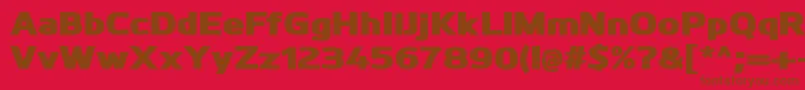KuroBlack Font – Brown Fonts on Red Background