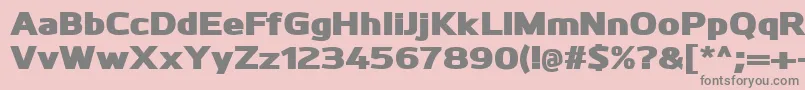 フォントKuroBlack – ピンクの背景に灰色の文字