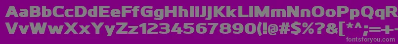 KuroBlack Font – Gray Fonts on Purple Background