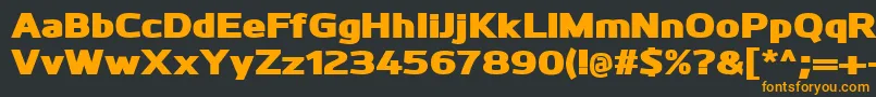 KuroBlack Font – Orange Fonts on Black Background