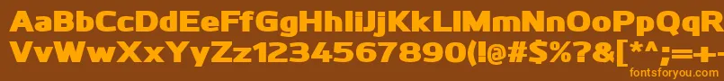 KuroBlack Font – Orange Fonts on Brown Background