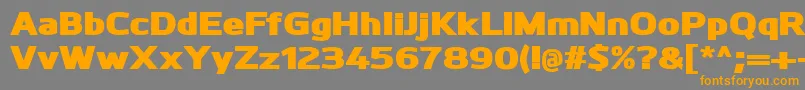 KuroBlack Font – Orange Fonts on Gray Background