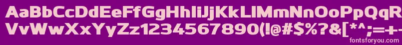 KuroBlack Font – Pink Fonts on Purple Background