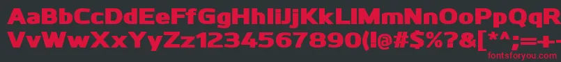 KuroBlack Font – Red Fonts on Black Background