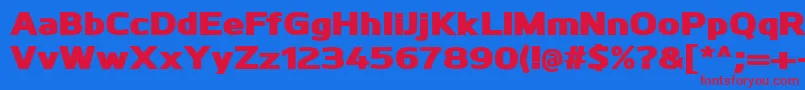 fuente KuroBlack – Fuentes Rojas Sobre Fondo Azul