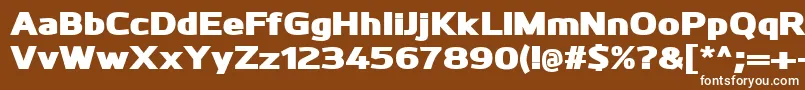 KuroBlack Font – White Fonts on Brown Background