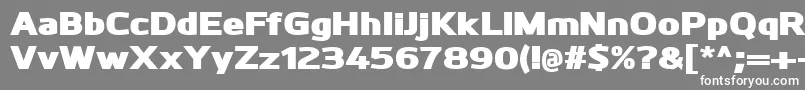 フォントKuroBlack – 灰色の背景に白い文字