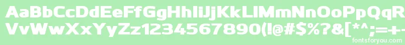 KuroBlack Font – White Fonts on Green Background