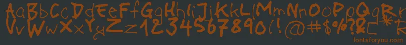 OnAcid Font – Brown Fonts on Black Background