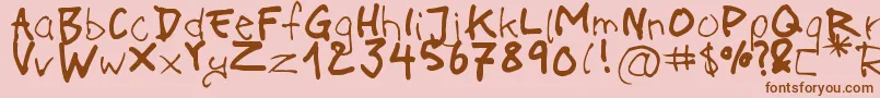 OnAcid Font – Brown Fonts on Pink Background