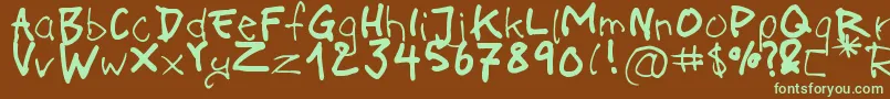 OnAcid Font – Green Fonts on Brown Background