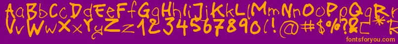 OnAcid Font – Orange Fonts on Purple Background