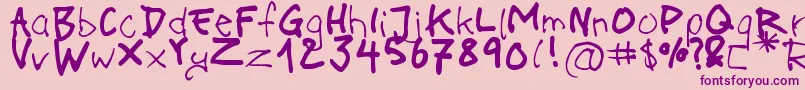 OnAcid Font – Purple Fonts on Pink Background