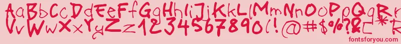 OnAcid Font – Red Fonts on Pink Background
