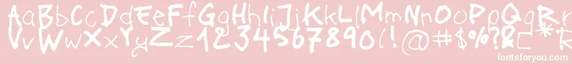 OnAcid Font – White Fonts on Pink Background