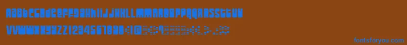 MoogSchmoog Font – Blue Fonts on Brown Background