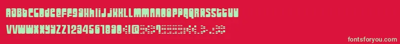 MoogSchmoog Font – Green Fonts on Red Background