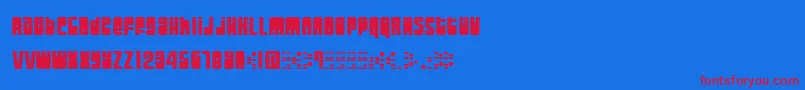 MoogSchmoog Font – Red Fonts on Blue Background