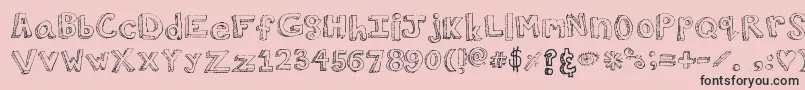 WalkAroundTheBlock Font – Black Fonts on Pink Background