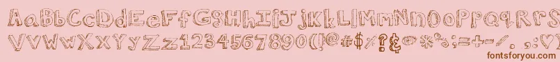 WalkAroundTheBlock Font – Brown Fonts on Pink Background