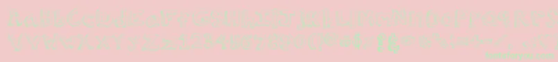 WalkAroundTheBlock Font – Green Fonts on Pink Background