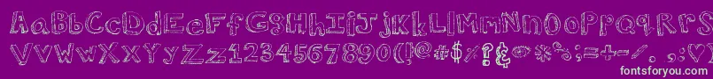 More about WalkAroundTheBlock Font WalkAroundTheBlock Font – Green Fonts on Purple Background