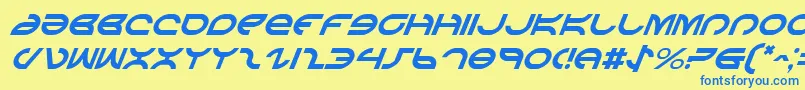 Шрифт AetherfoxItalic – синие шрифты на жёлтом фоне