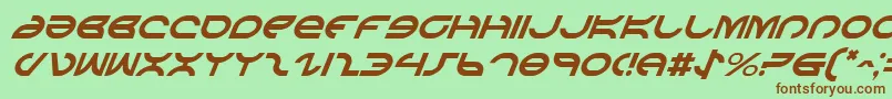 Шрифт AetherfoxItalic – коричневые шрифты на зелёном фоне