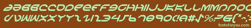 Шрифт AetherfoxItalic – зелёные шрифты на коричневом фоне