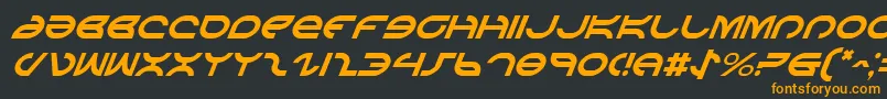 Шрифт AetherfoxItalic – оранжевые шрифты на чёрном фоне