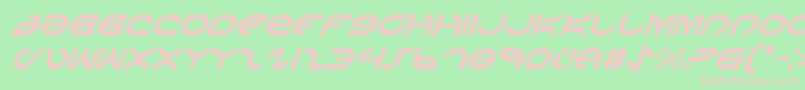 Fonte AetherfoxItalic – fontes rosa em um fundo verde