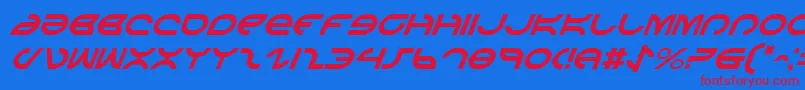 AetherfoxItalic Font – Red Fonts on Blue Background