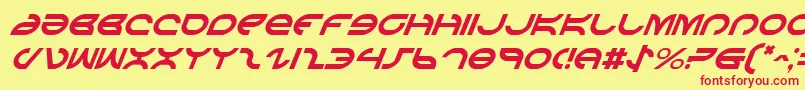 Шрифт AetherfoxItalic – красные шрифты на жёлтом фоне