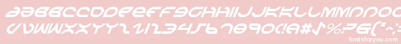 AetherfoxItalic-Schriftart – Weiße Schriften auf rosa Hintergrund