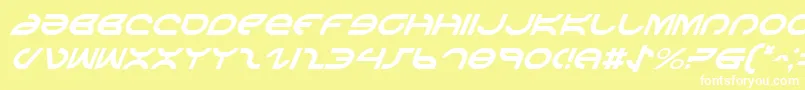 Шрифт AetherfoxItalic – белые шрифты на жёлтом фоне