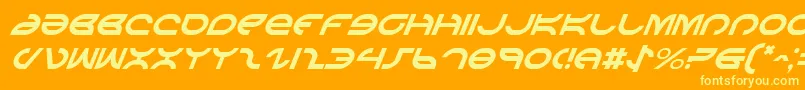 AetherfoxItalic Font – Yellow Fonts on Orange Background