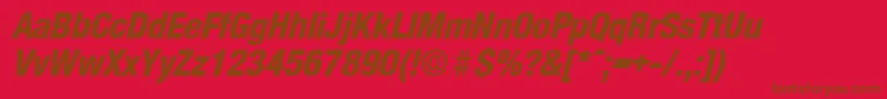 OlnovaExtraboldcondita Font – Brown Fonts on Red Background