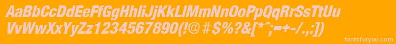 OlnovaExtraboldcondita Font – Pink Fonts on Orange Background