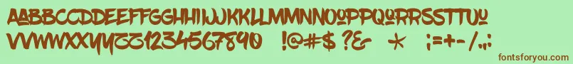 Blowbrush Font – Brown Fonts on Green Background