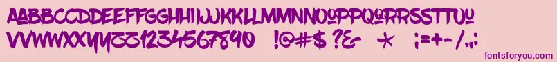 Lisätietoja Blowbrush-fontista Blowbrush-fontti – violetit fontit vaaleanpunaisella taustalla